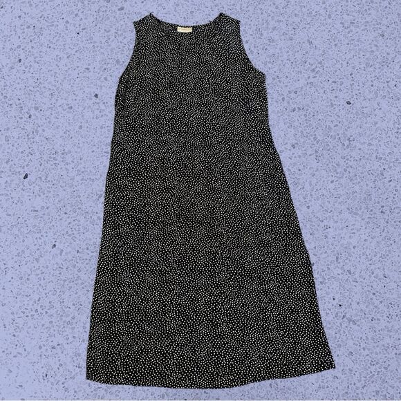 Vintage 90s midi black polkadot dress - Picture 5 of 8